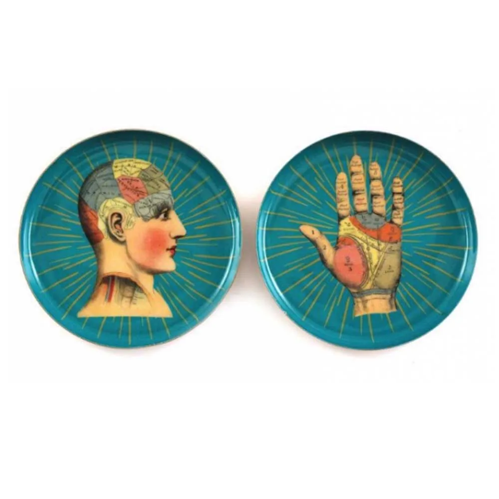 Glasunderlägg Phrenology 2 pack plåt