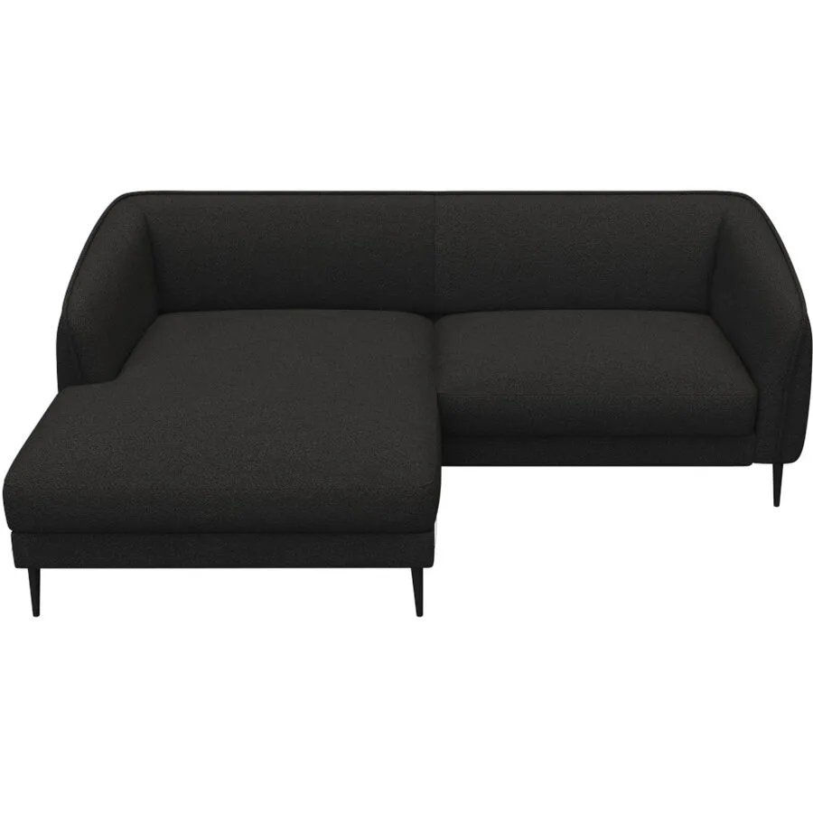 Ecksofa Fady Links Stoff Anthrazitgrau B 218 cm T 148.5 cm