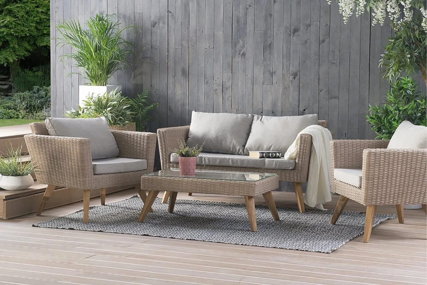 Vittoria Loungegrupp Utomhus 91 cm - Brun