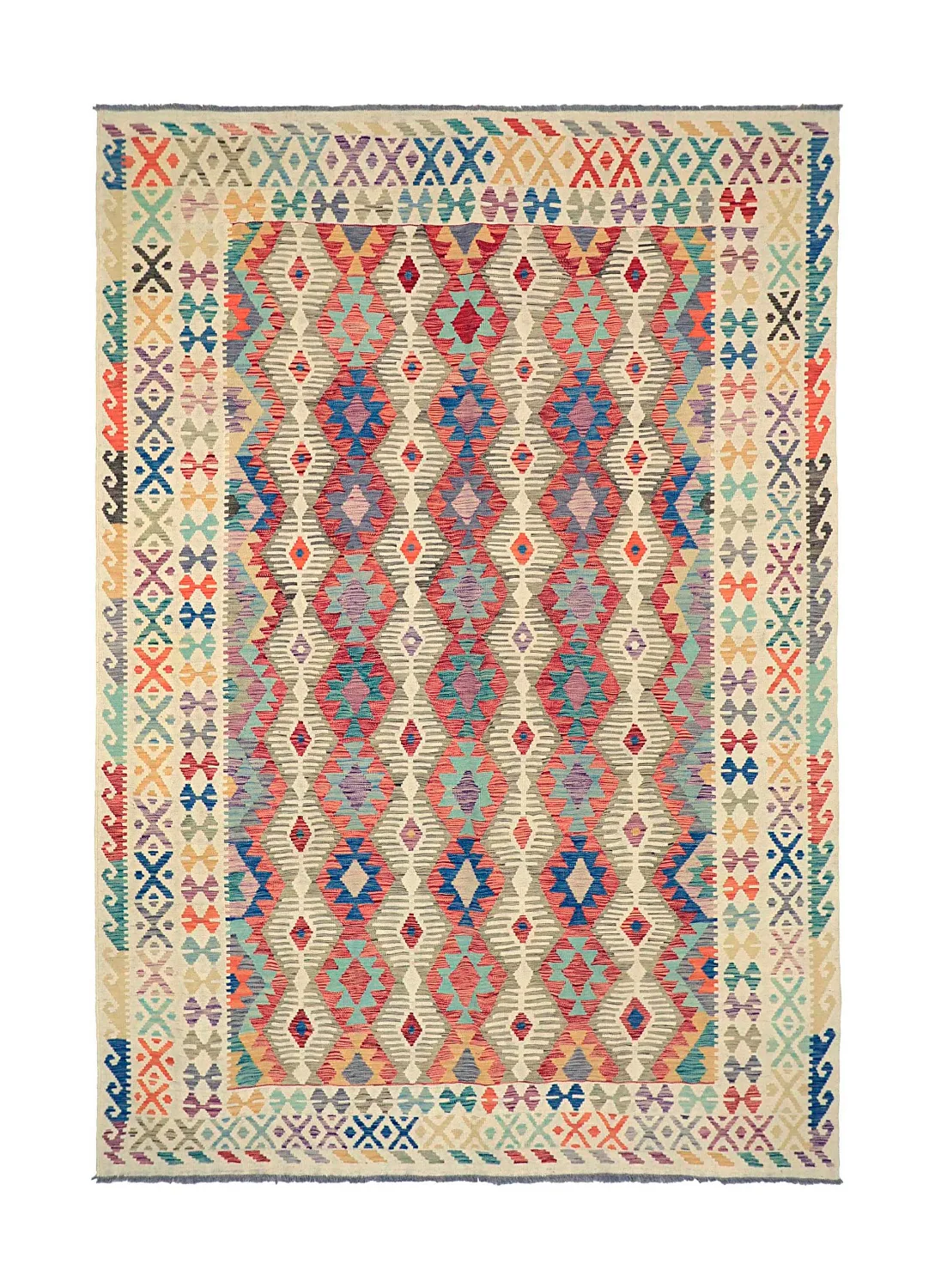 Orientalsk Teppe - Vegi Kelim Hand Woven - 202 x 293 cm (Størrelse: 202 x 293 cm)
