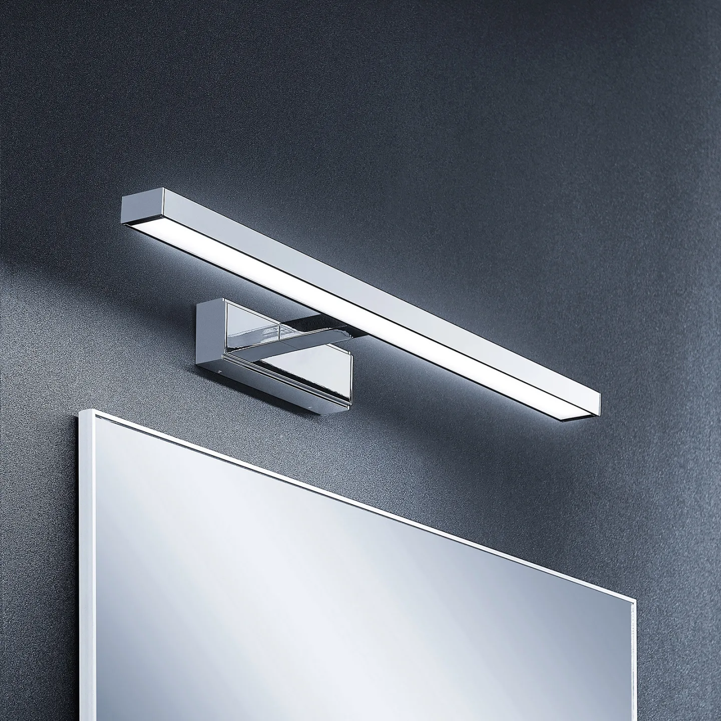 Jukka LED Wandleuchte L60 Chrome - Lindby - Badezimmer - Modern - Aluminium - Eckig