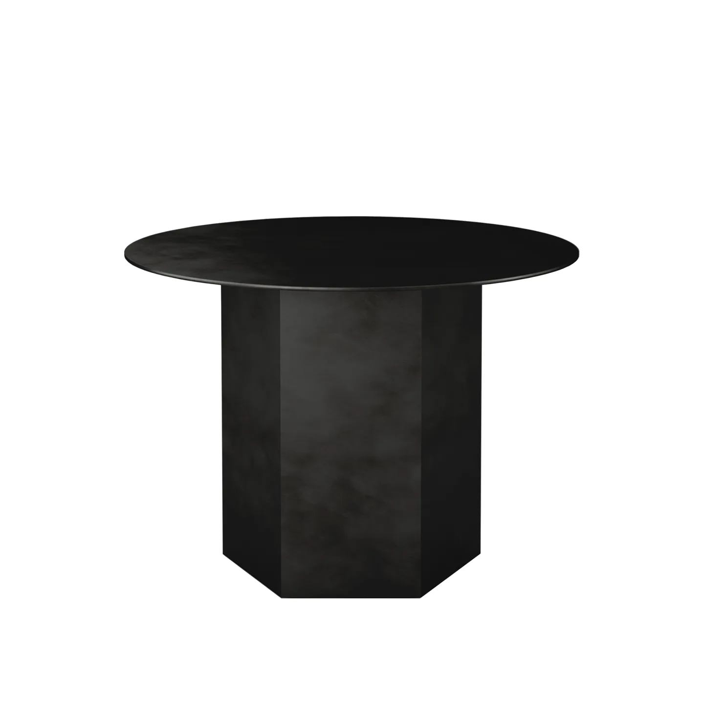 Gubi - Epic Coffee Table Round Ø60 Steel, Midnight Black - Soffbord - GamFratesi - Svart - Metall