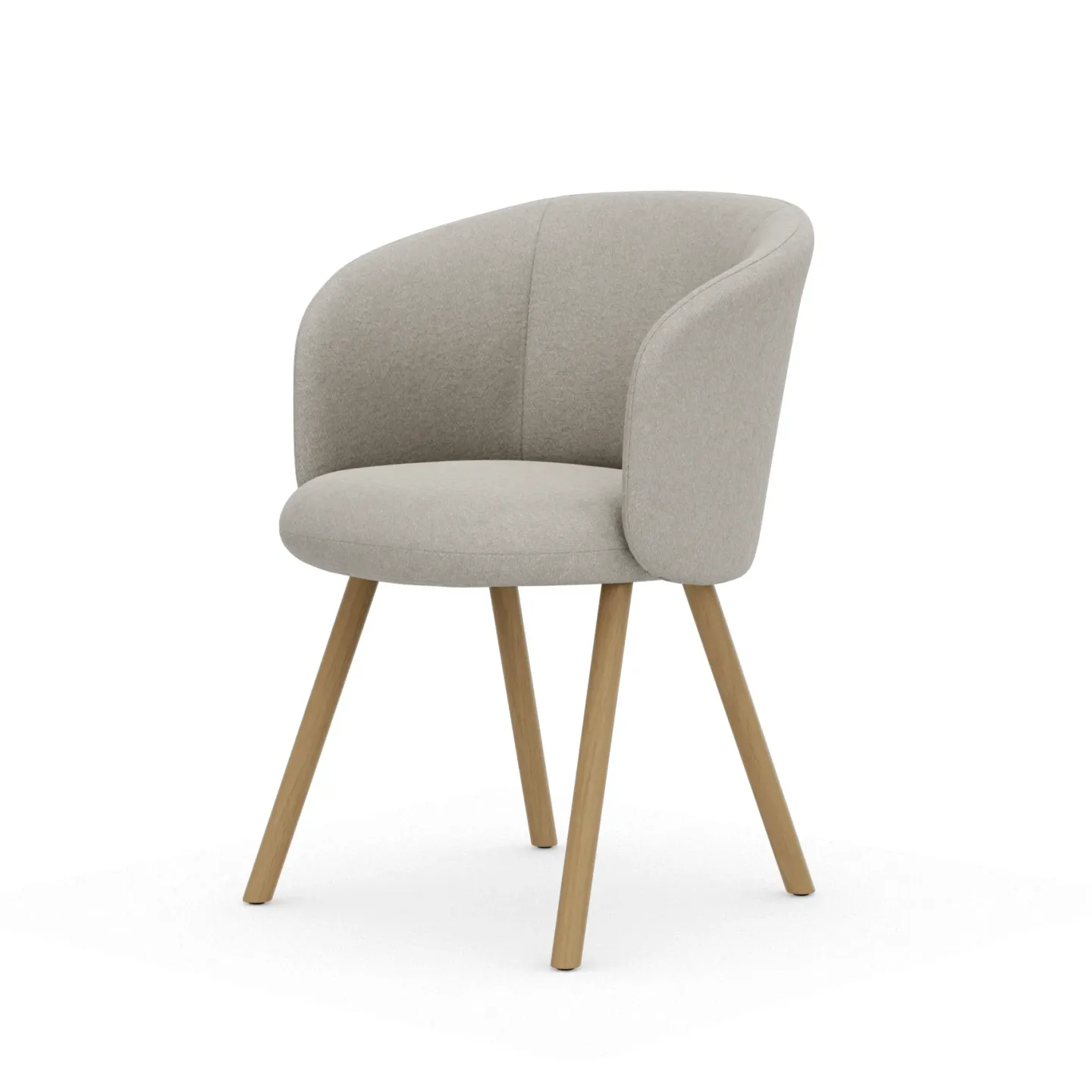 Vitra Mikado karmstol Nubia Ivory-pearl-natural oak