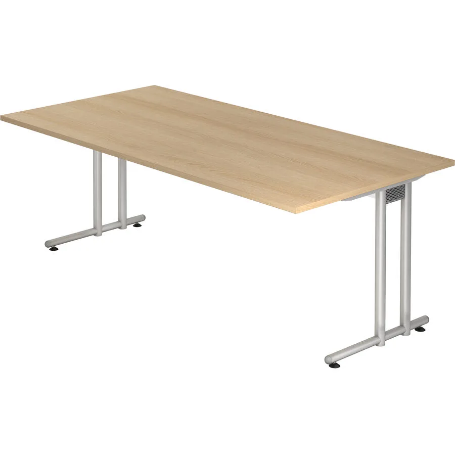 Schreibtisch Office eiche Holzwerkstoff B 200 T 100 cm
