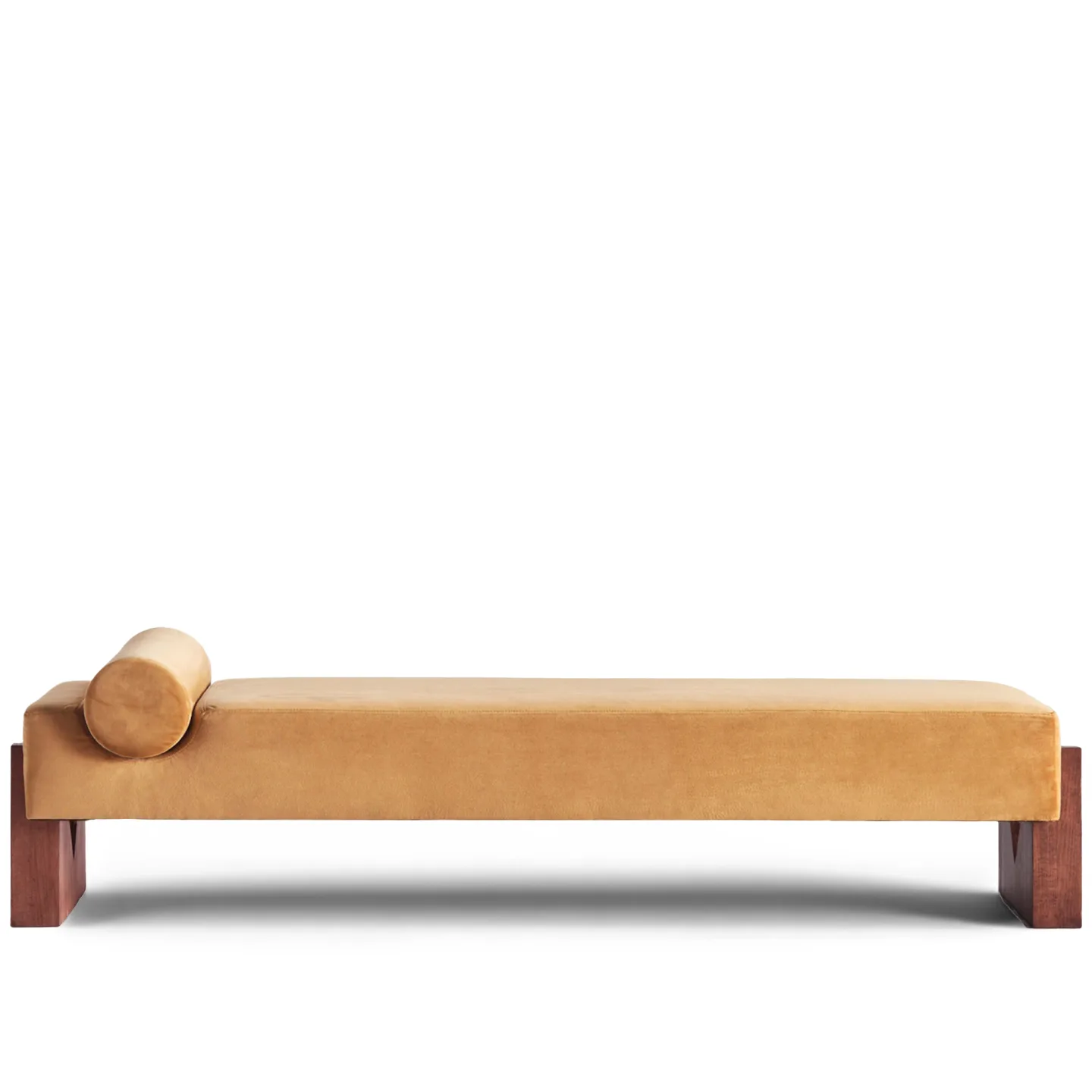 Dusty Deco - V Daybed betsad bok tyg quartz yellow 401 - Dagbäddar - Träfärgad,Gul