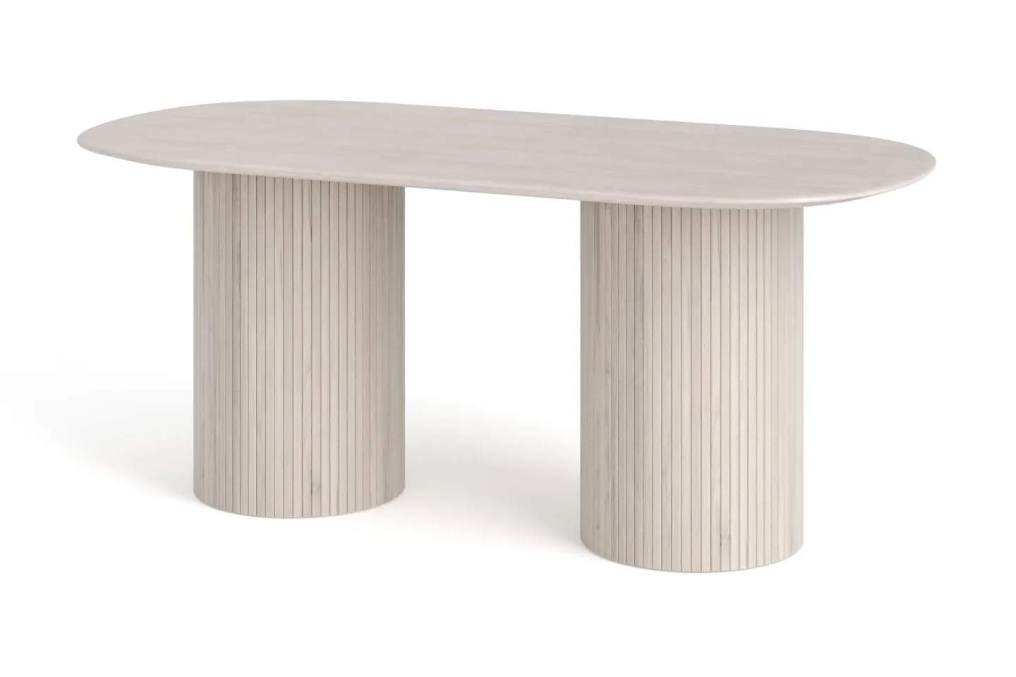 Kopparbo Matbord Oval 180x90 cm Fanér - Vitlaserat