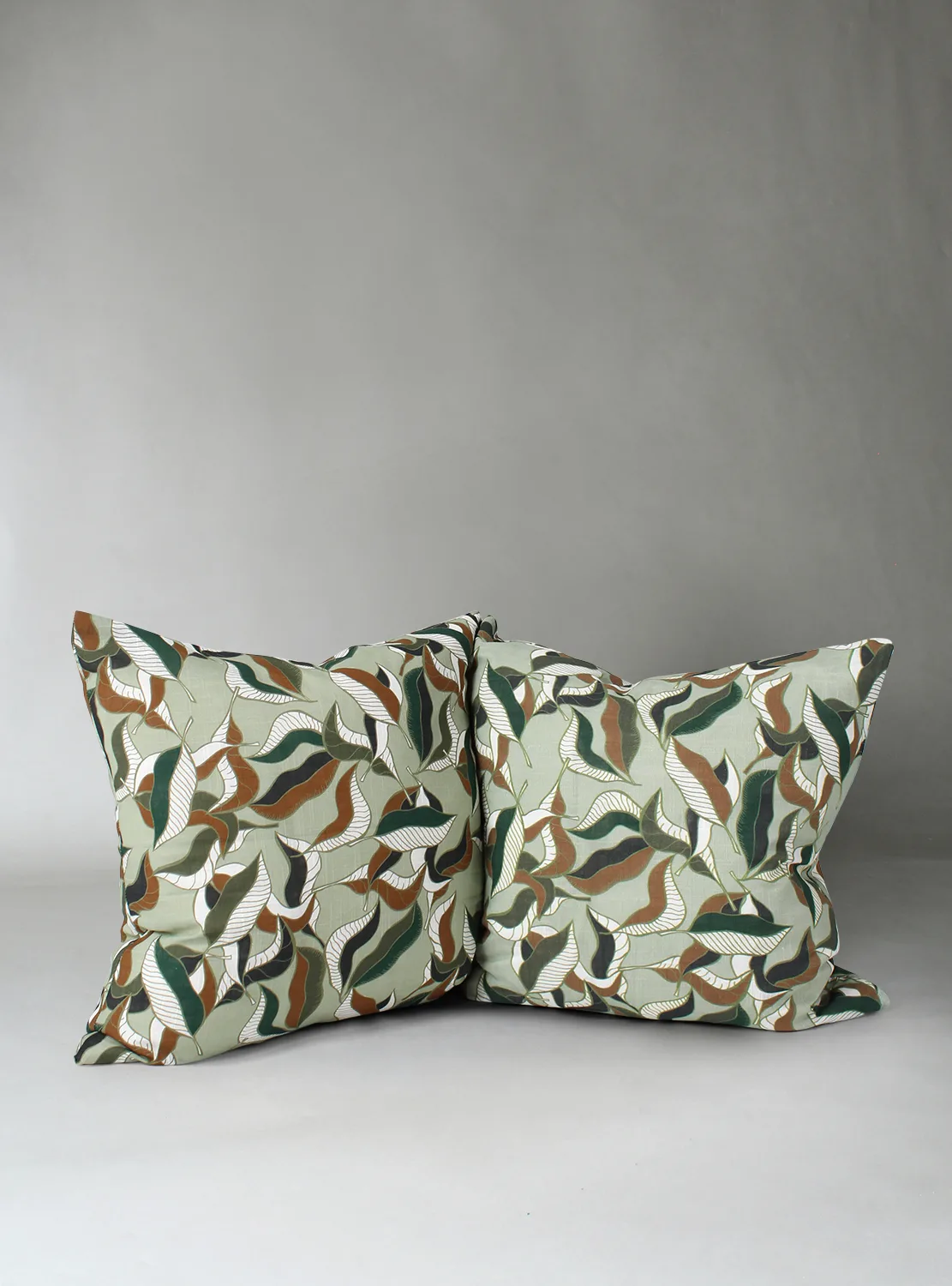 Putetrekk x 2 - Amalie (grønn) (Størrelse: 45 x 45 cm)