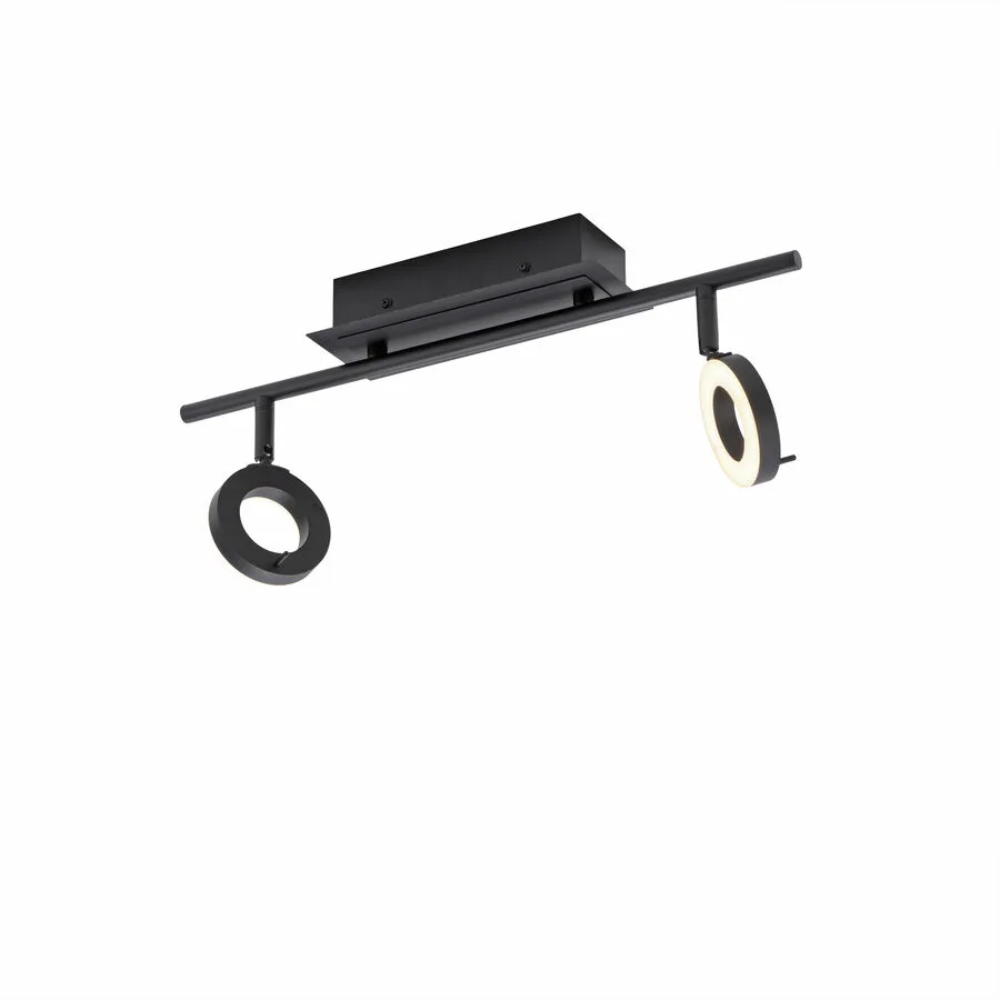 Deckenlampe Silena Grau Aluminium 8 cm 11 cm - Farbe: anthrazit - LED - Lichtfarbe: Warmweiss - LED Energiesparlampen