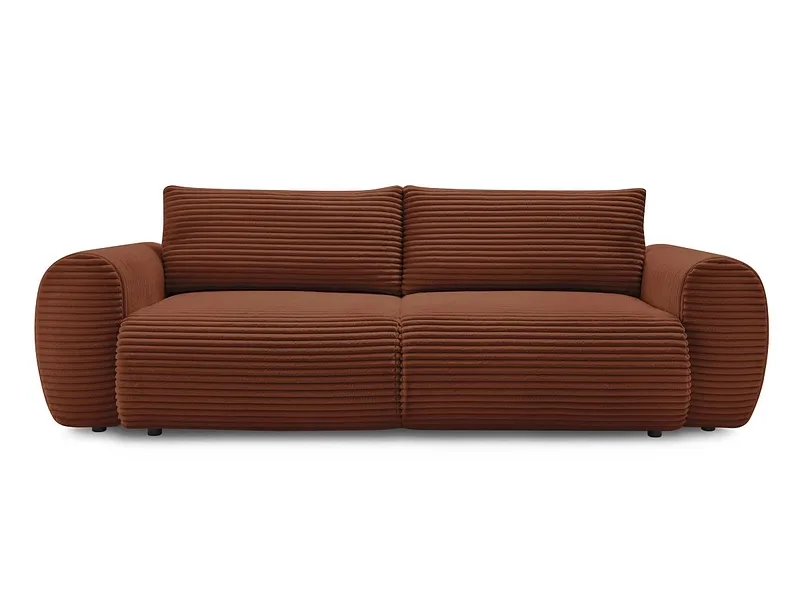 3er Sofa BOBOCHIC LUCIEN Cord-Stoff orange