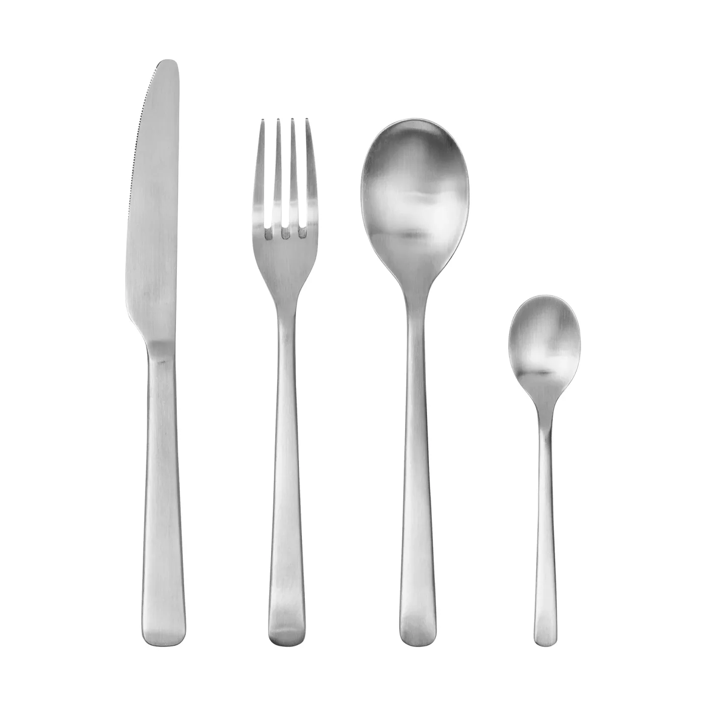 Broste Copenhagen Hune Besteckset Brushed Satin 4 Teile Edelstahl