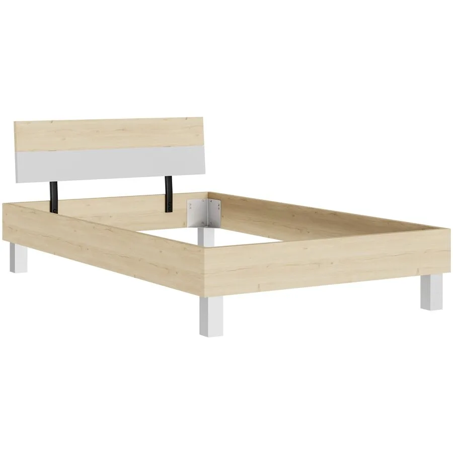 Bett Window eiche Holzwerkstoff 120 x 200 cm - Möbel Konfigurator: Traummöbel individuell zusammenstellen