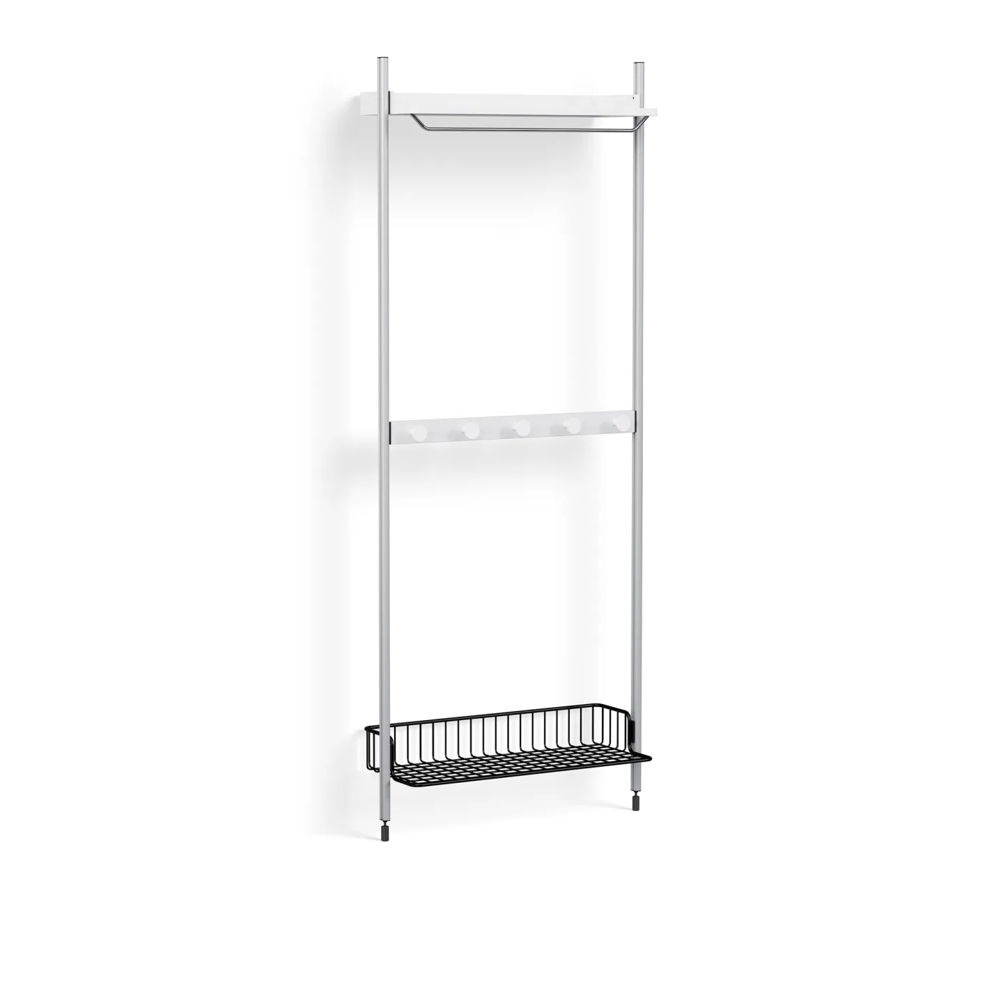 HAY - PS 1041 1 - Anthracite Wire Shelf - Hyllor & Hyllsystem - Ronan & Erwan Bouroullec - Vit - Metall