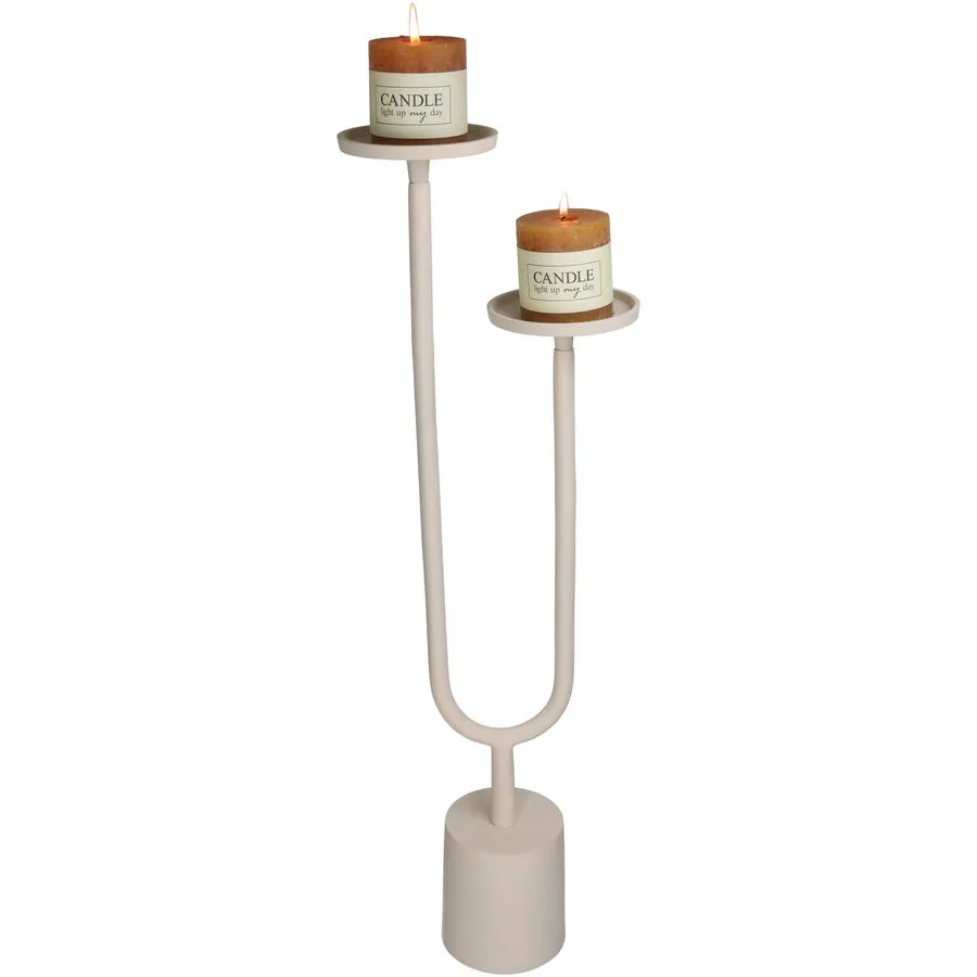 Kerzenhalter Kaars elfenbein Aluminium H 71 cm 1