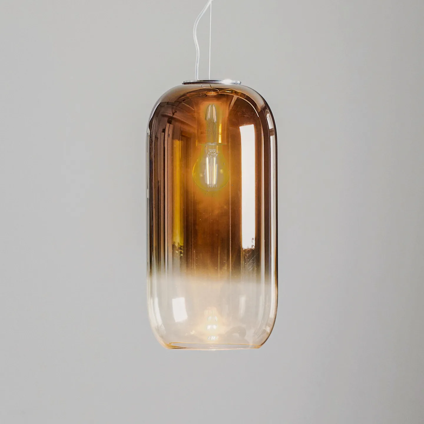 Gople Pendelleuchte Bronze - Artemide - Wohnzimmer - Design - Glas - Einflammig