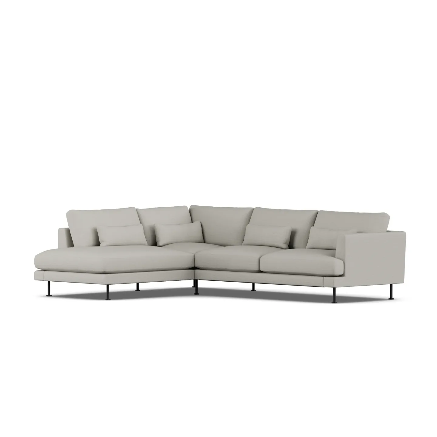 1898 Bredhult Sofa Same Grey 6673-Schwarzer Stahl, 3-sitzig A2