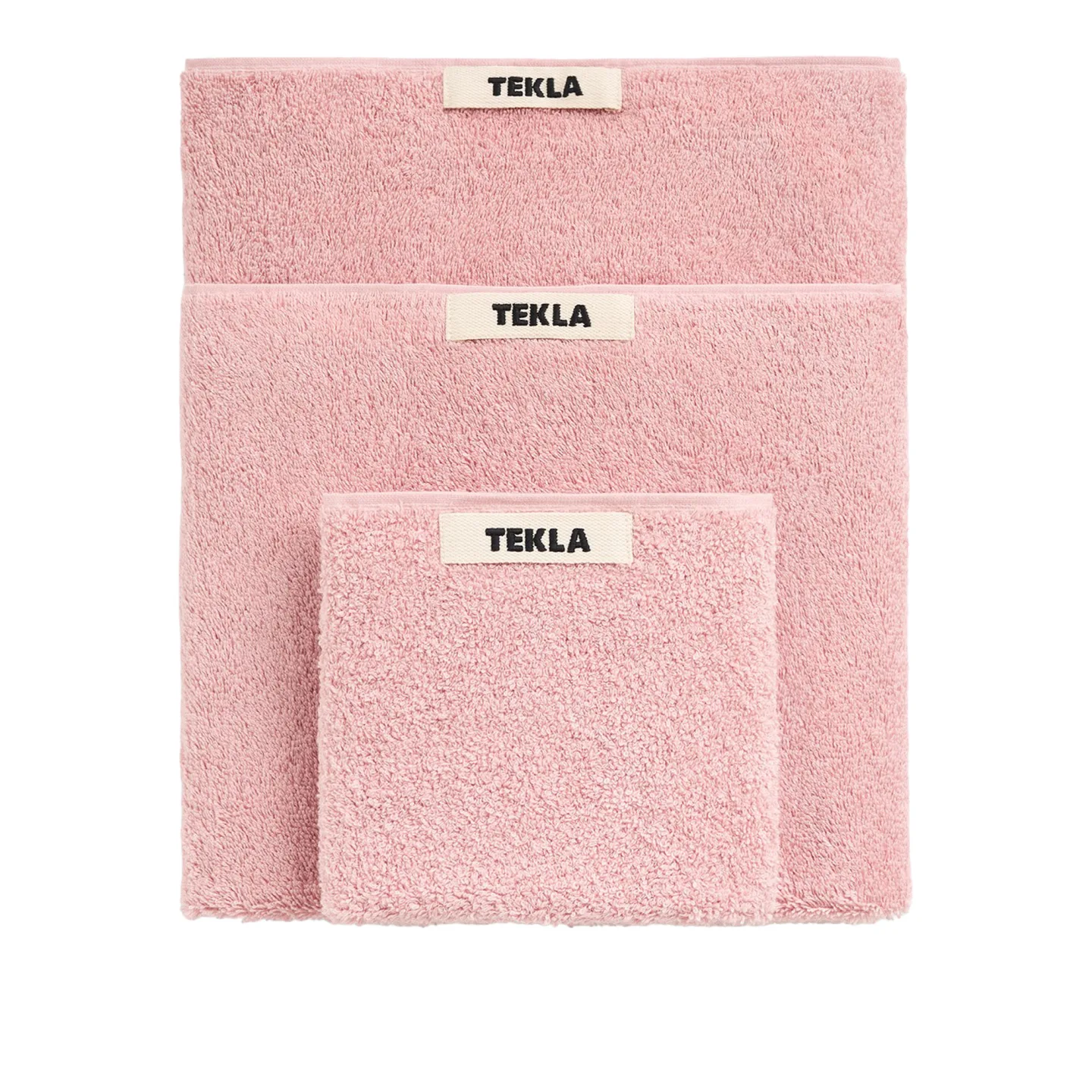 Tekla - Terry Towel, Shaded Pink, 100X150 - Handdukar och badlakan - Rosa - Bomull