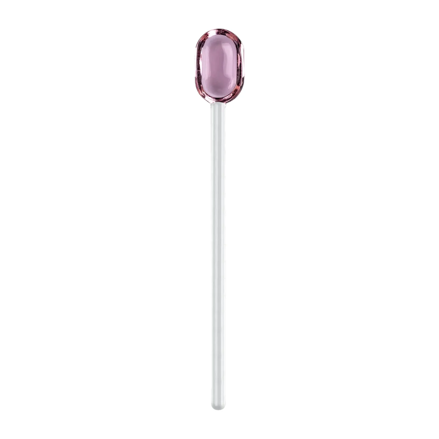 Muurla Muurla Lattelöffel Glas 15,5cm Pink-clear
