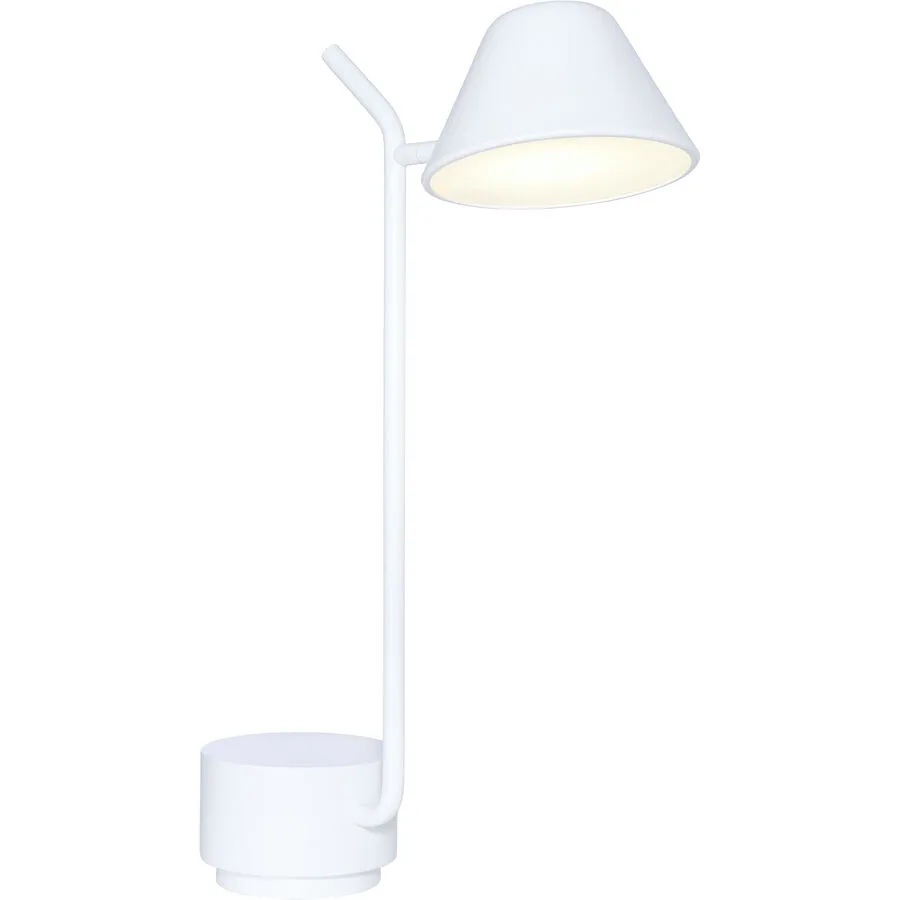 Tischlampe Kian Weiss Metall 33 cm 55 cm - LED - Lichtfarbe: Extra warmweiss - LED Energiesparlampen