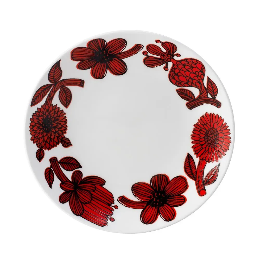 Gustavsbergs Porslinsfabrik Röd Aster tallrik Ø 18 cm