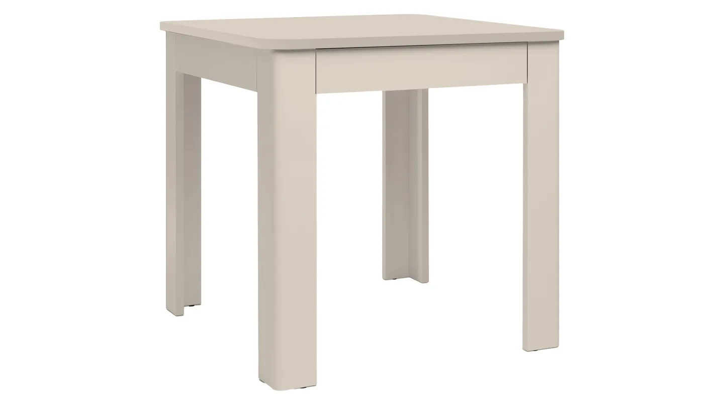 Esstisch beige 80 x 80 cm - mit Schublade - OSLO