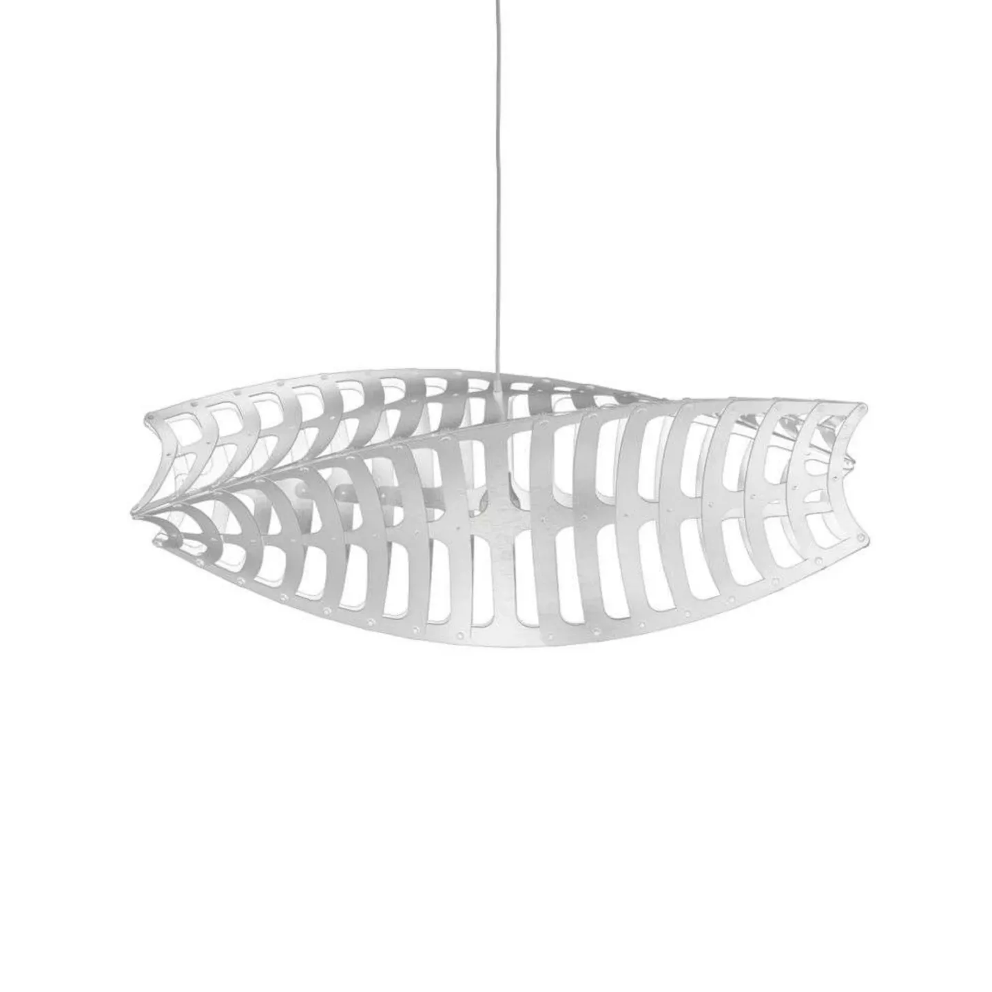 Toru Pendelleuchte Large 2 Seiten Weiß - David Trubridge - Wohnzimmer - Bambus