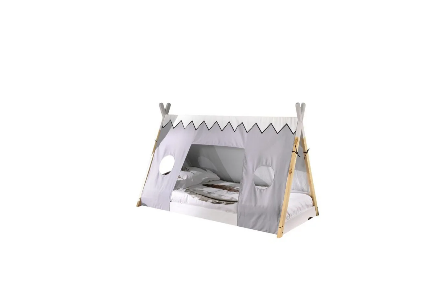 Säng med Textil Tipi 90x200 cm Utan ben - Utan ben