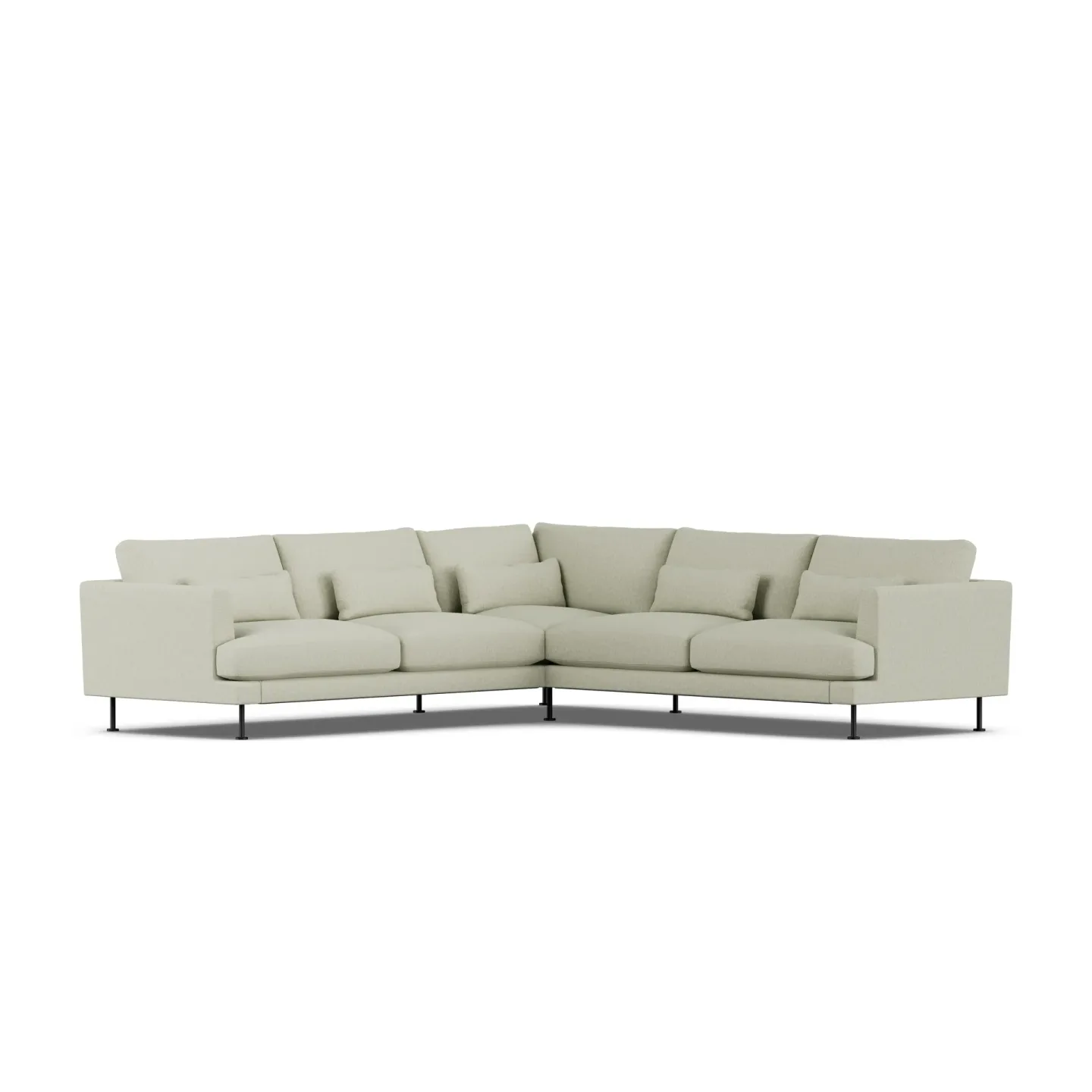1898 Bredhult Sofa Luiza Beige 3981-Schwarzer Stahl, Ecksofa F