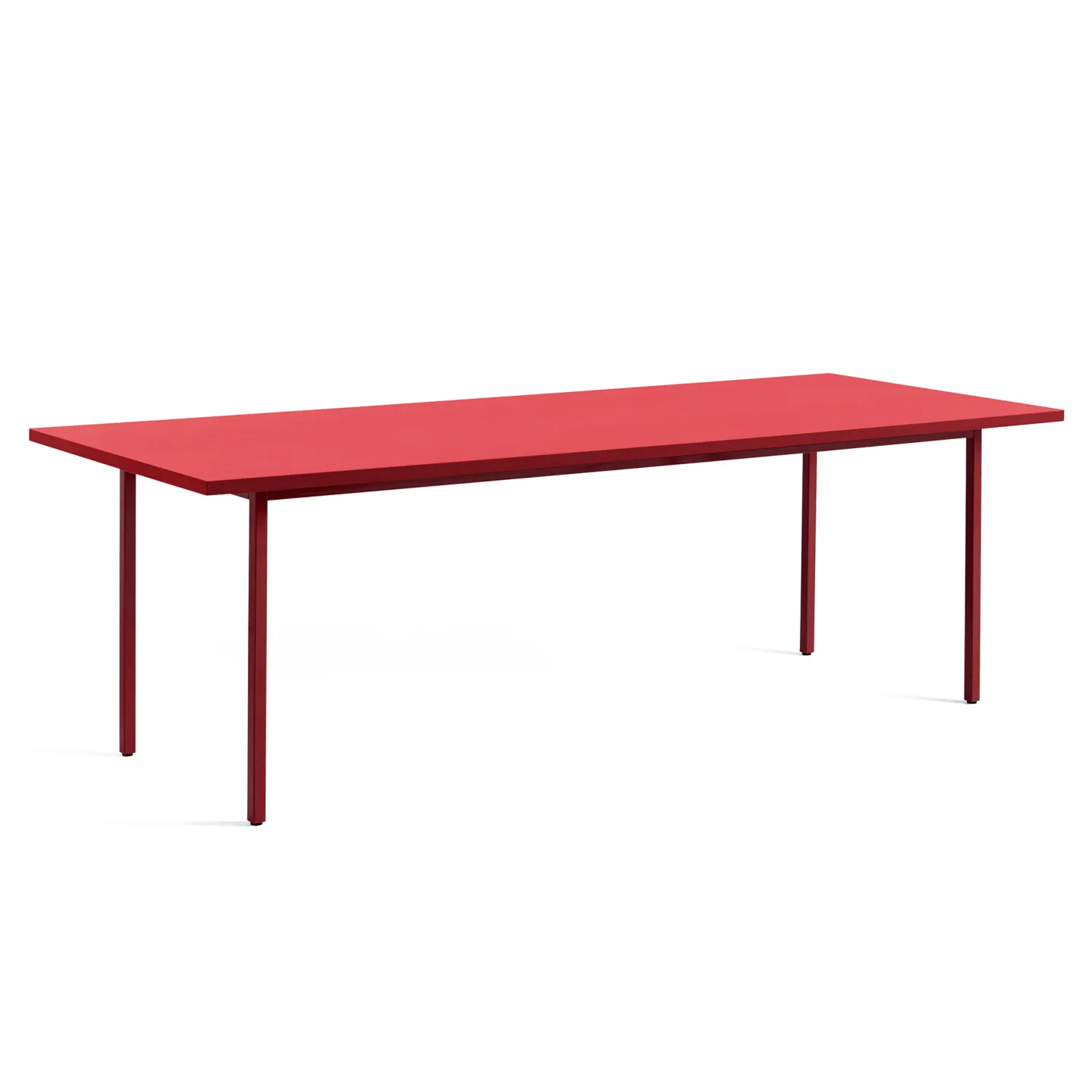 HAY - Two-Colour Table 240 Red / Marron Red - Matbord - Muller Van Severen - Röd,Blå - Metall
