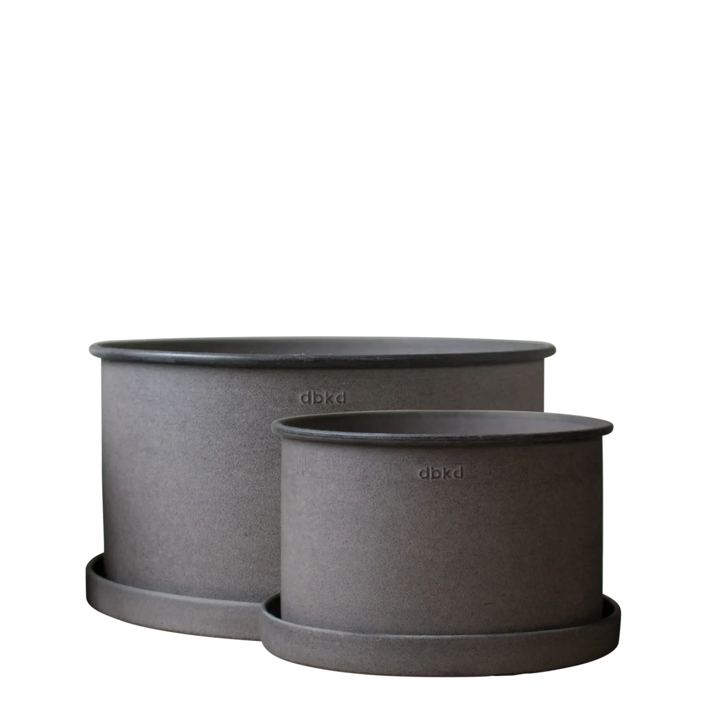 DBKD Pflanztopf mit Untersetzer 2er-Pack Braun