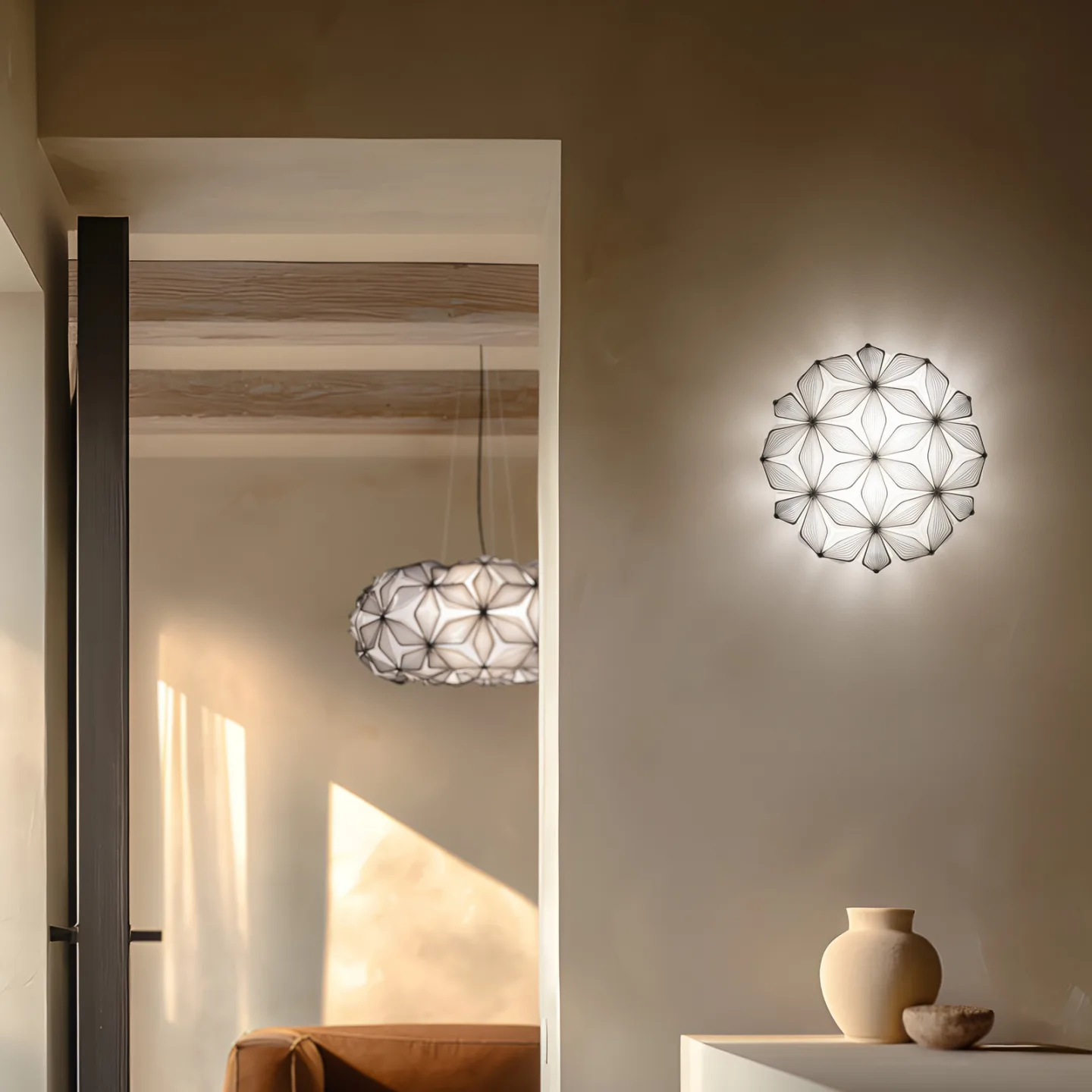 C'EST LA VIE taklampe, svart, Ø 34 cm, 2 lyskilder – Slamp - Stue - Design - Plast - Plafond