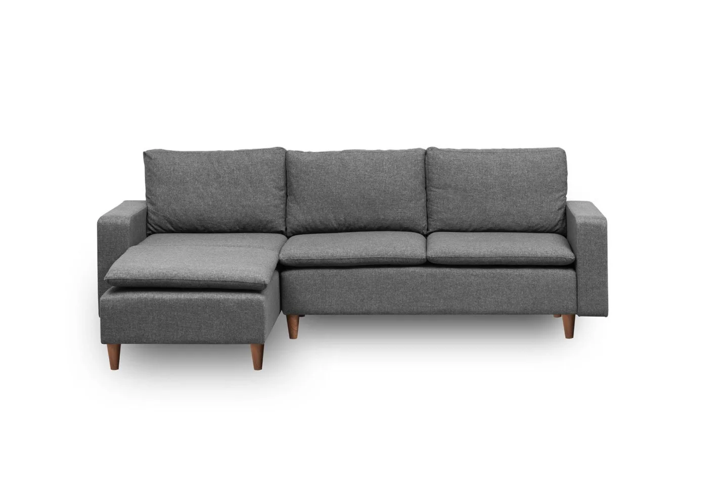 Lungo Soffa m. Divan 4-sits - Mörkgrå