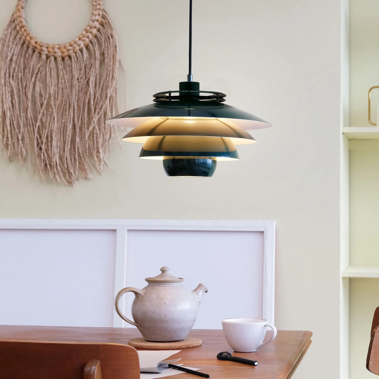Ejka Pendelleuchte Dark Green - Dyberg Larsen - Wohnzimmer - Design - Metall - Einflammig