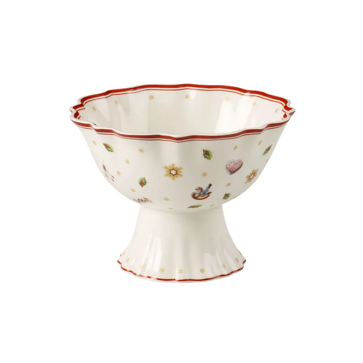 Villeroy & Boch Toy's Delight Schale auf Fuß 33 cl Weiß-rot