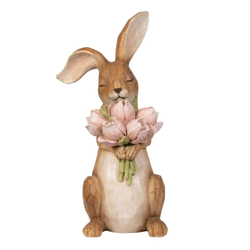 Hare Lilly med blommor