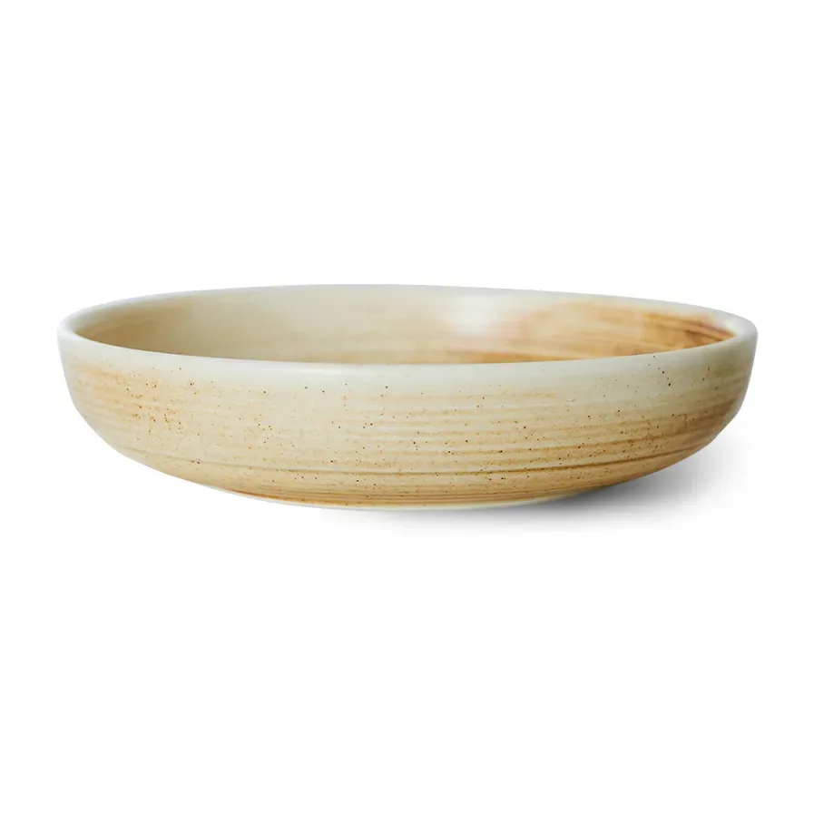 HKliving Home Chef tiefer Teller large Ø21,5cm Rustic cream-brown