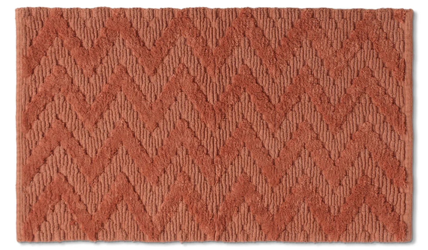 Baderomsmatte - Bellona (terracotta) (Størrelse: 50 x 80 cm)