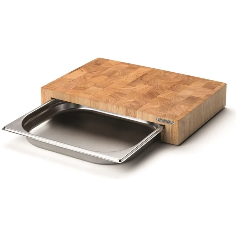 Schneidebrett Continenta natur/edelstahl Edelstahl/holz B 39 T 27 cm