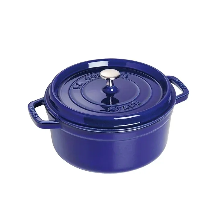 STAUB Staub rund gryta i gjutjärn, tre lager emalj 5,2 l mörkblå