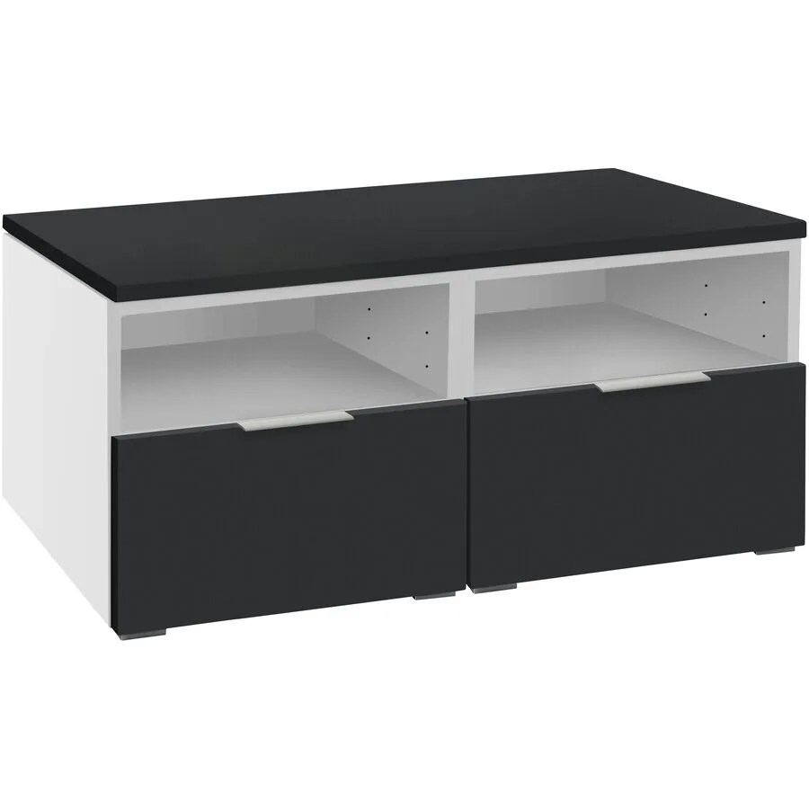 Hasena Kommode Lysandre anthrazit/weiss MDF B 90 H 40 cm