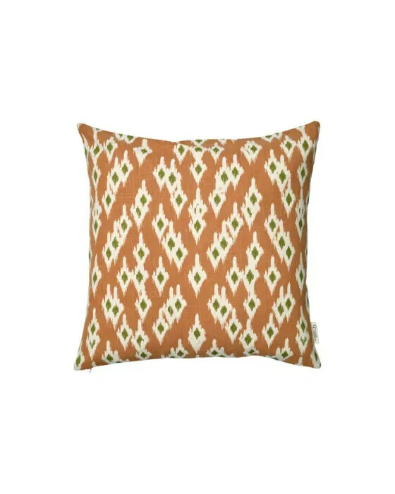 Ikat Diamond pudebetræk terracotta