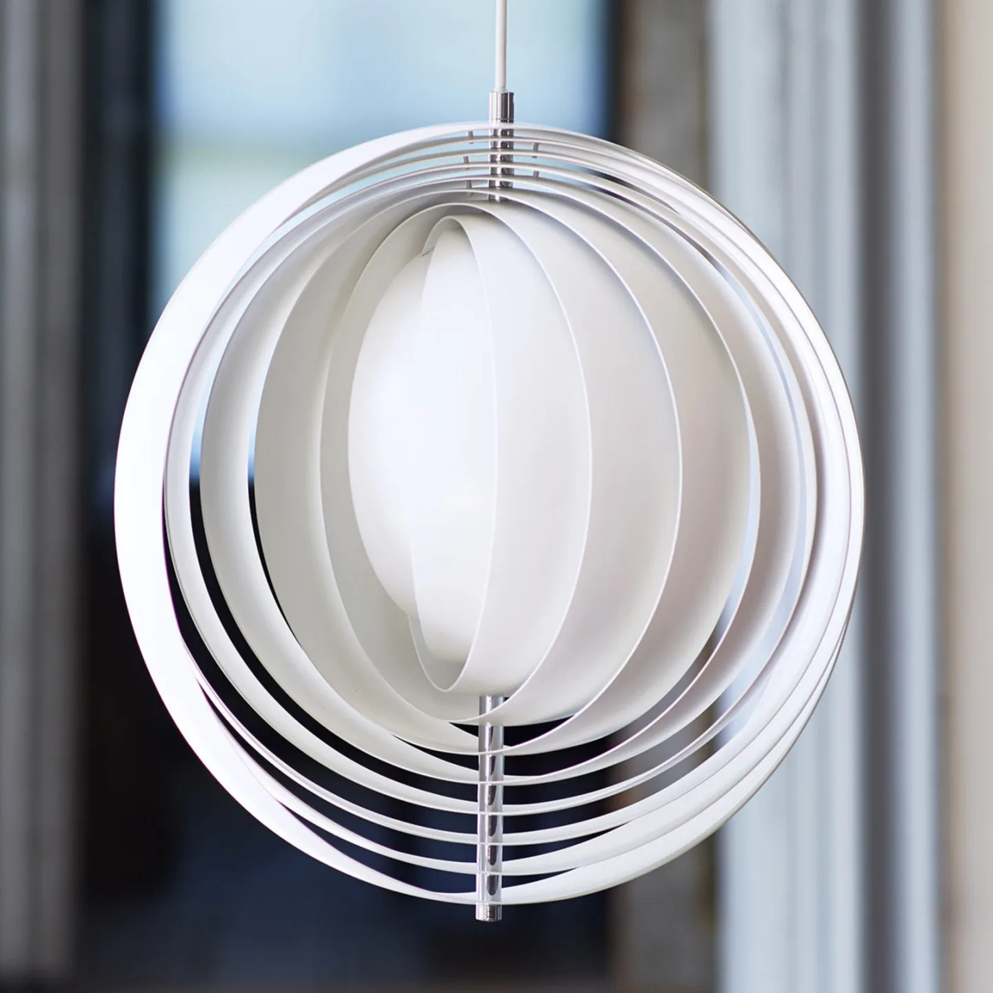 Moon Pendelleuchte Ø44,5 Weiß - Verpan - Wohnzimmer - Design - Metall - Einflammig