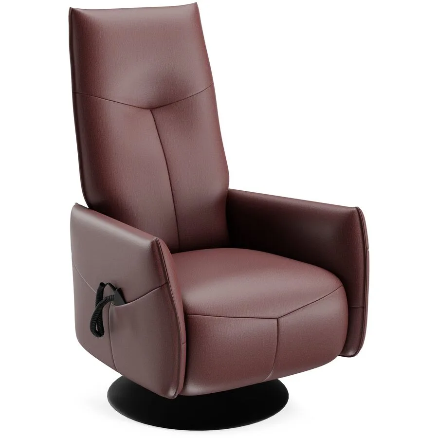 Relaxsessel Jura dunkelrot Leder T 164 B 73 H 115 cm - Möbel Konfigurator: Traummöbel individuell zusammenstellen