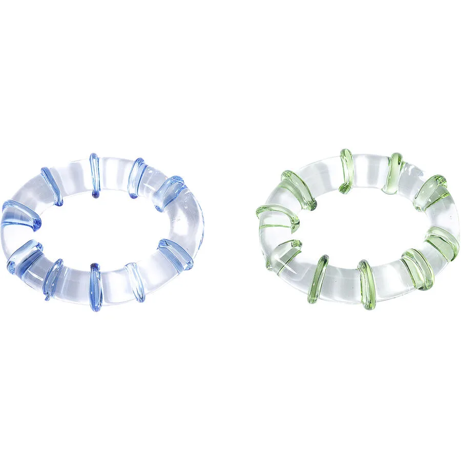 Serviettenring Rhea blau Glas B 6 cm