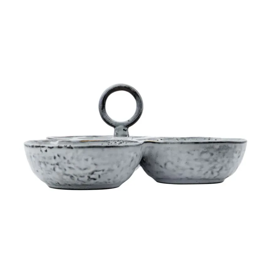 House Doctor Rustic Servierschalen Grau-Blau