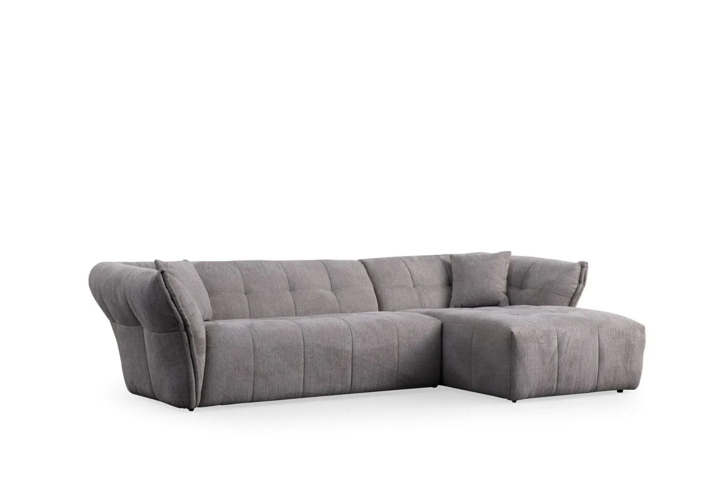 Azzo 4-sits Soffa med Divan - Ljusgrå