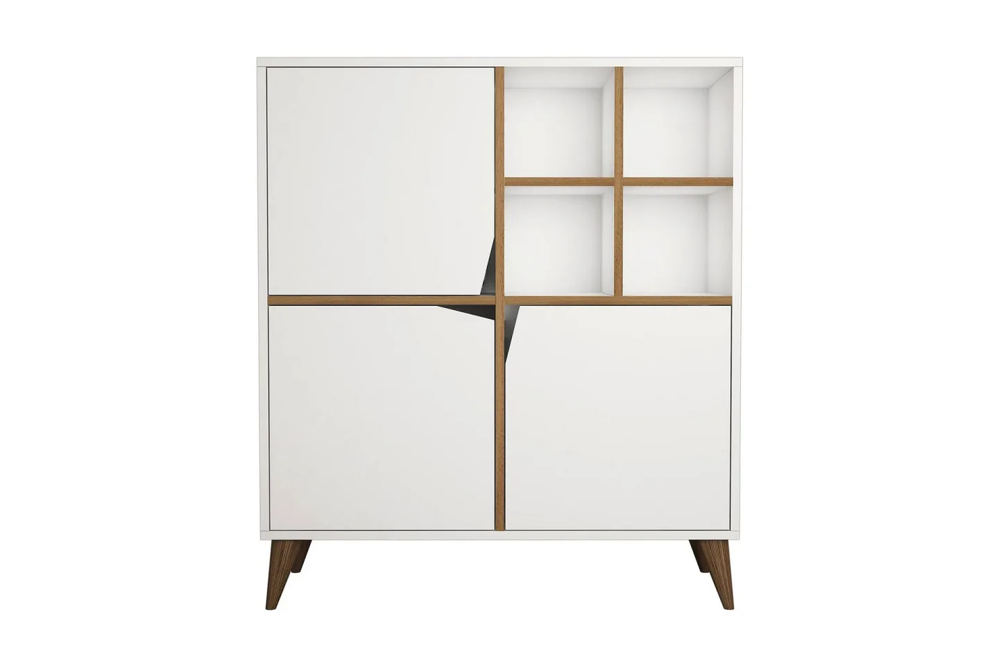 Hovdane Förvaringsskåp 100 cm - Vit/Brun