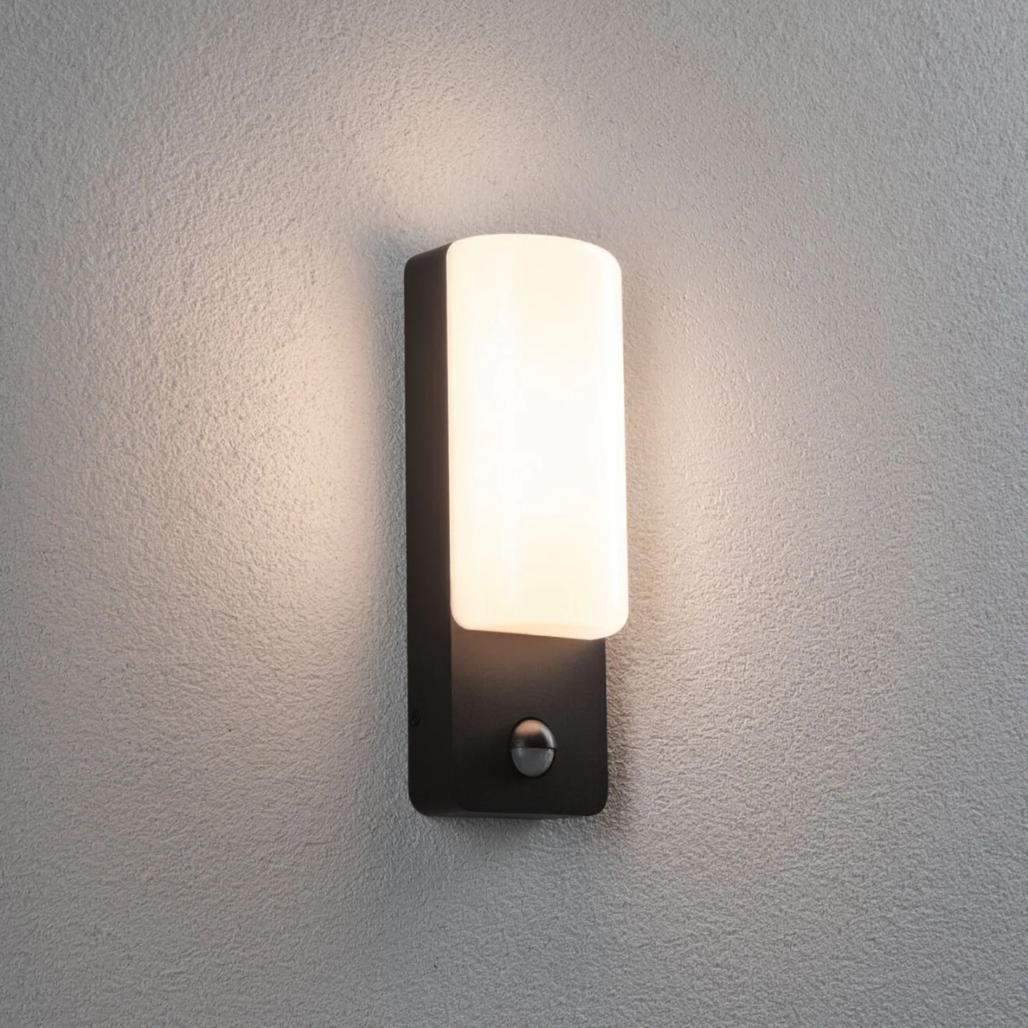 Bonnie udendørs LED-væglampe, antracit, sensor - Paulmann - Aluminium - Kantet