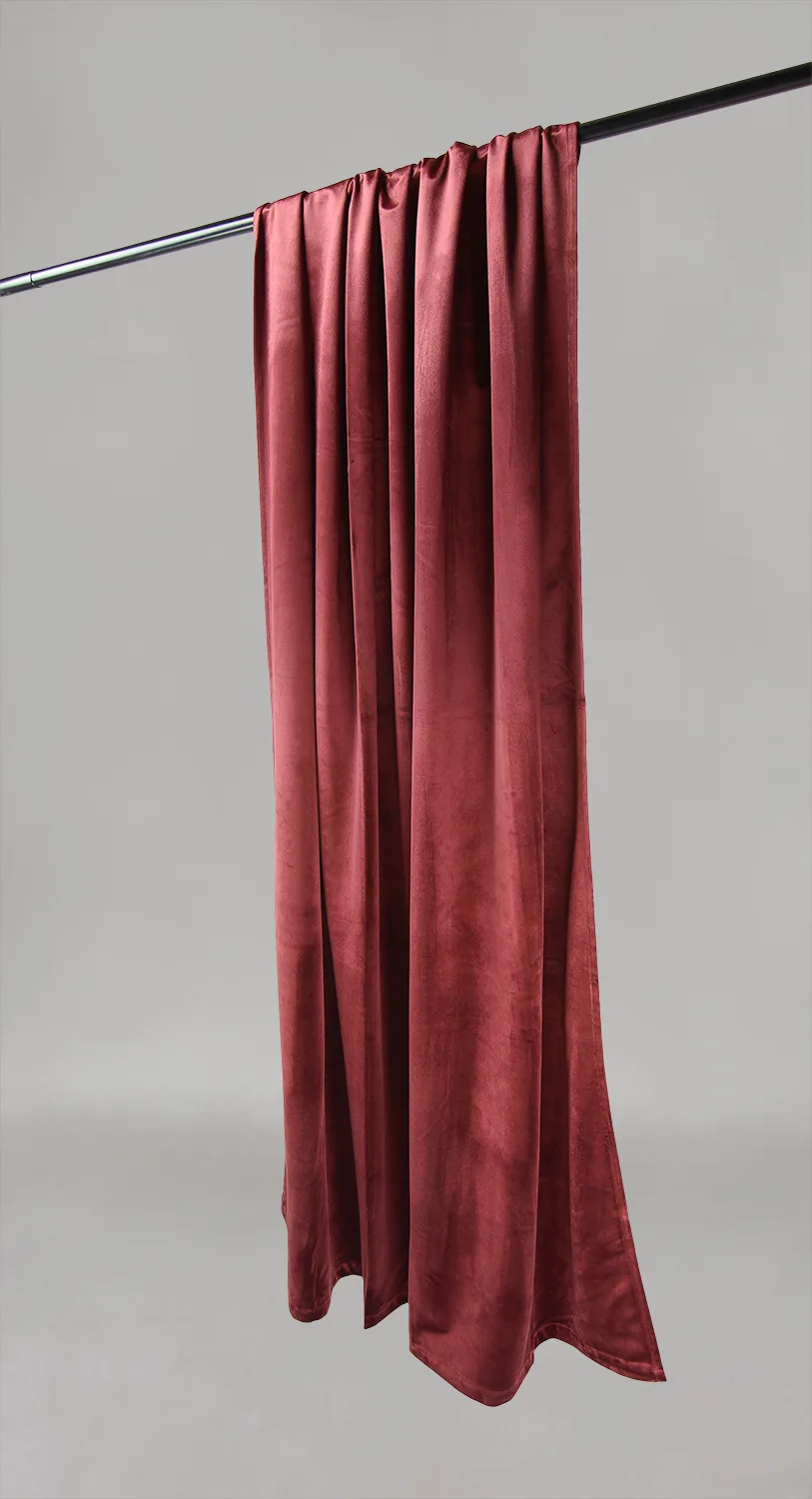 Gardiner - Fløyelsgardiner Marlyn (burgunder) (Størrelse: 130 x 250 cm)