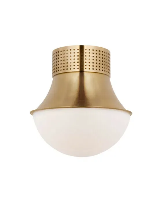 Precision 9" Flush Mount Antique-Burnished Brass