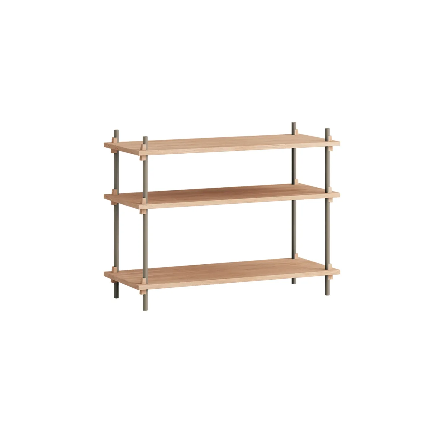 MOEBE Shelving System Classic Regal Eiche-warm grey, 86x65x35 cm, S.65.1.A